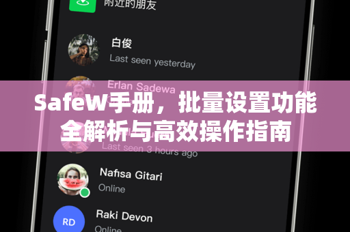 SafeW手册，批量设置功能全解析与高效操作指南